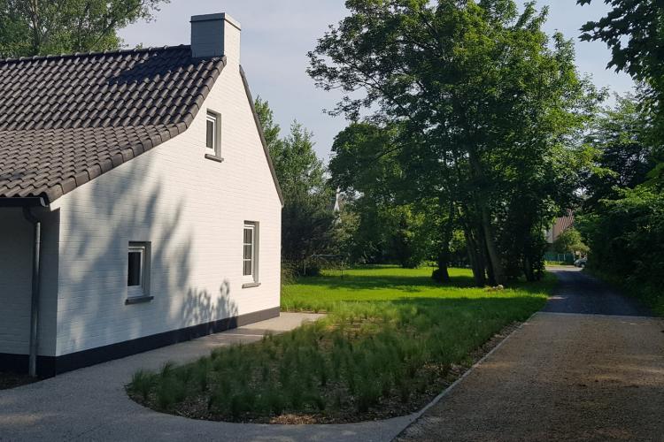 buitenkant vakantiehuisje houtsaegertje De Panne